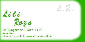 lili rozs business card